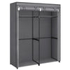 Songmics RYG02GY Wardrobe with 2 Clothes Rails, Clothes Storage, Fabric Wardrobe, Clothes Rack, Folding, for Dressing Room, Bedroom 43 x 140 x 174 cm,