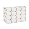 Arkwright Las Rayas Beach Towels - (Pack of 4) 100% Ring Spun Cotton Soft Quick Dry White Bath Towel, 480 GSM Towels for Hotel, Resort, Spa, Hot Tube,