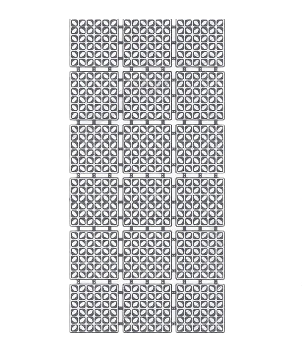Bylphy Square Shower Mat Non Slip Anti Mould, 40 x 80 CM Shower Mats for Inside Shower, Anti Slip Shower Mat for Elderly with Strong Suction Cups and
