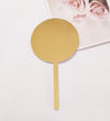 12PCS Round Gold Mirror Blank Acrylic Cake Toppers, Personalised Cake Topper, DIY Cake Topper, Cake Topper Blanks for Wedding, Birthday Festival Party