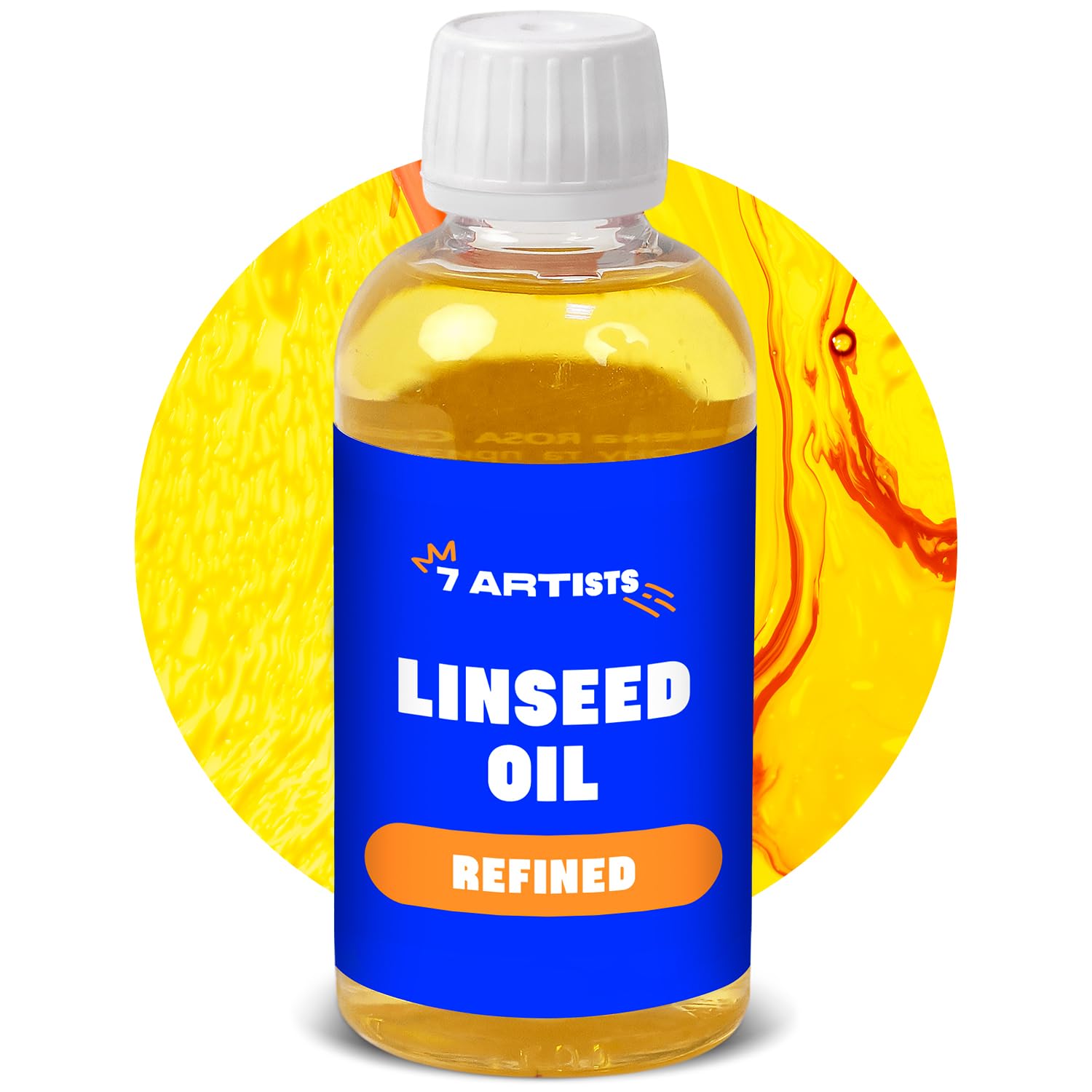 7 Artists Premium Refined Linseed Oil for Oil Paint 250 ml | Linseed Paint Medium, Thinner