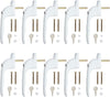 Neoteck 10 Pcs UPVC Window Handle, Double Glazing Universal Espag, White, 43mm