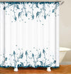 M&W DAS DESIGN Shower Curtain New Listing 2 (Blue Plants)