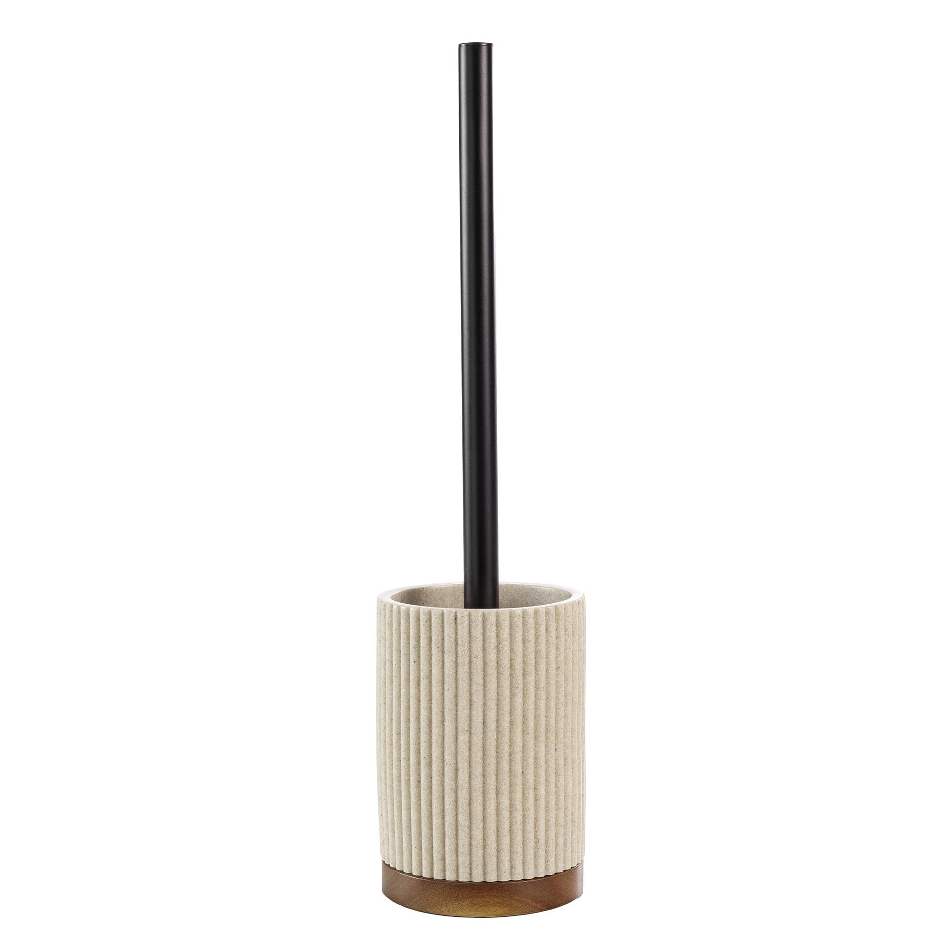 Douceur d'Int?rieur Niagara Toilet Brush (Diameter 9.1 x 38.5 cm), Natural, Polyresin and Acacia