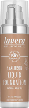 lavera Hyaluron Liquid Foundation - Natural Beige 05 - natural cosmetics - Vegan - Silky, lightweight texture - free from mineraloil - Natural
