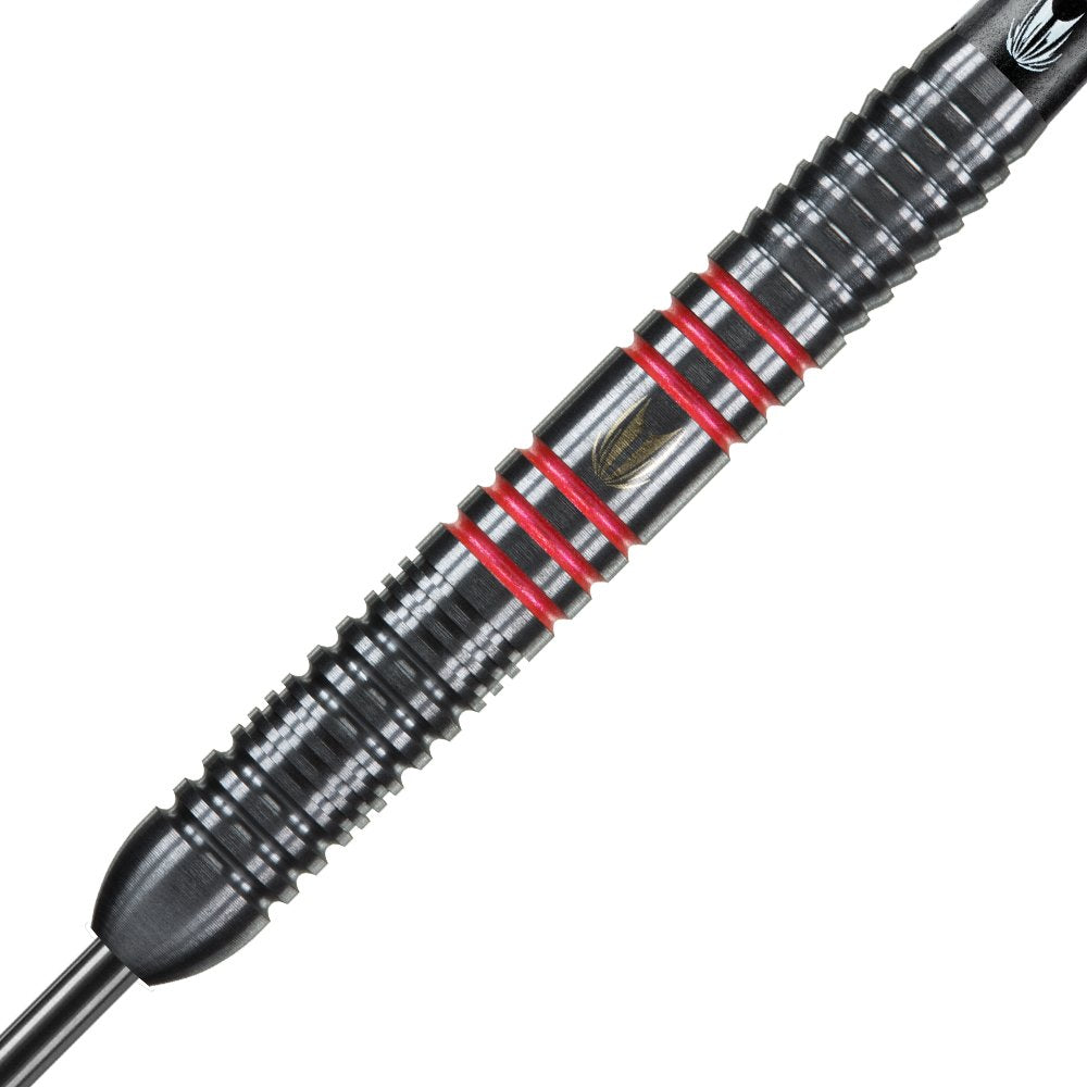 Target Darts Vapor 8 Black 80% Tungsten Steel Tip Darts Set 23G Red