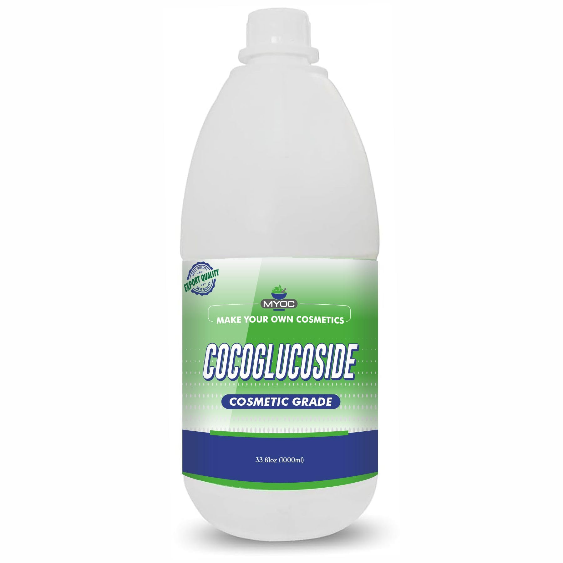 Myoc Coco-Glucoside, Natural Surfactant for Skin, Shampoo, Body Wash, Shower Gel - 1 L / 33.8 Fl Oz