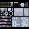 Queta 284Pcs Jewelry Pendant Moulds Silicone Mould Jewellery Moulds Silicone Epoxy Resin Jewellery Moulds Set for DIY Pendant Jewellery Stand Bracelet