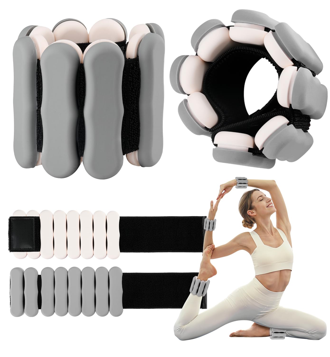 Wrist Weights for Women Adjustable Arm Weights 1 Pair 1.5 KG Ankle Weights Leg Weight for Men 0.75 KG Each Wrist Weight Walking Weighted Wristbands
