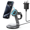Apple Watch Charger Stand 3 in 1 Charging Station Compatible with Magsafe Charger Stand for iPhone 17 16e 16 15 14 13 12 Wireless Charging Stationfor