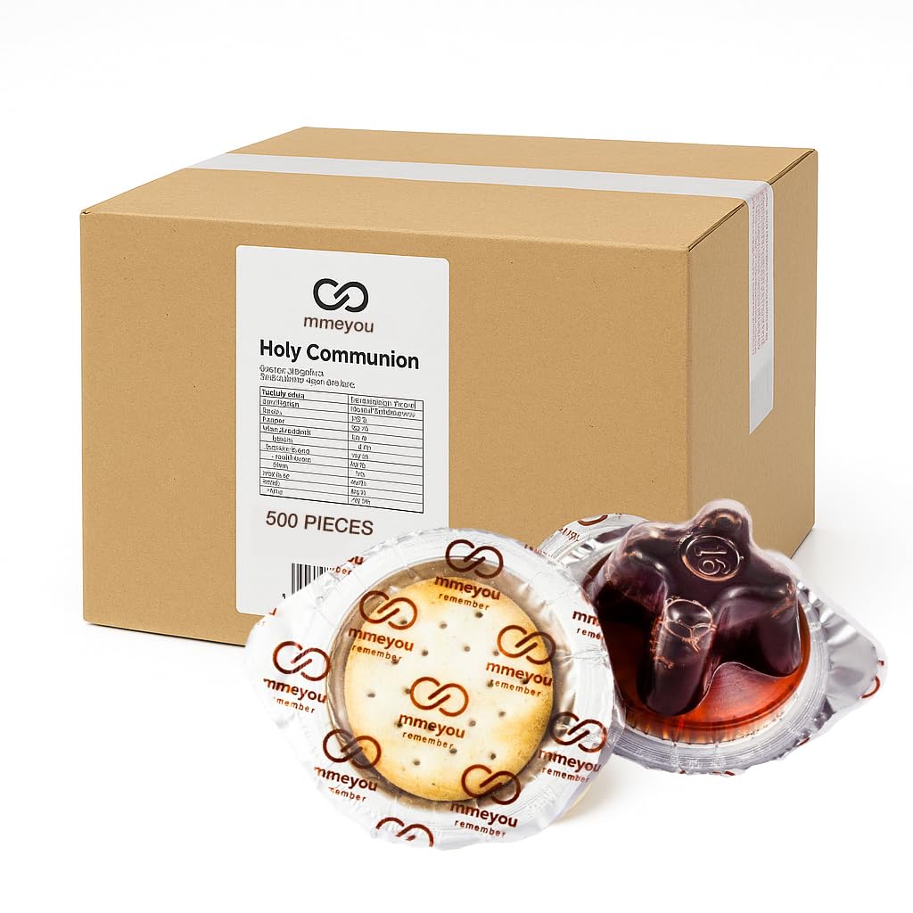 Mmeyou Packaged Holy Communion Crackers Prefilled Communion Wine Mmeyou Communion Cups Cracker with Red Grape Juice - All in one packaged communion