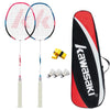 Kawasaki Badminton Racket Professional Graphite Shaft Badminton Set 2 Lightweight Shuttlecock Racquet for Training, Sports and Entertainment with 3