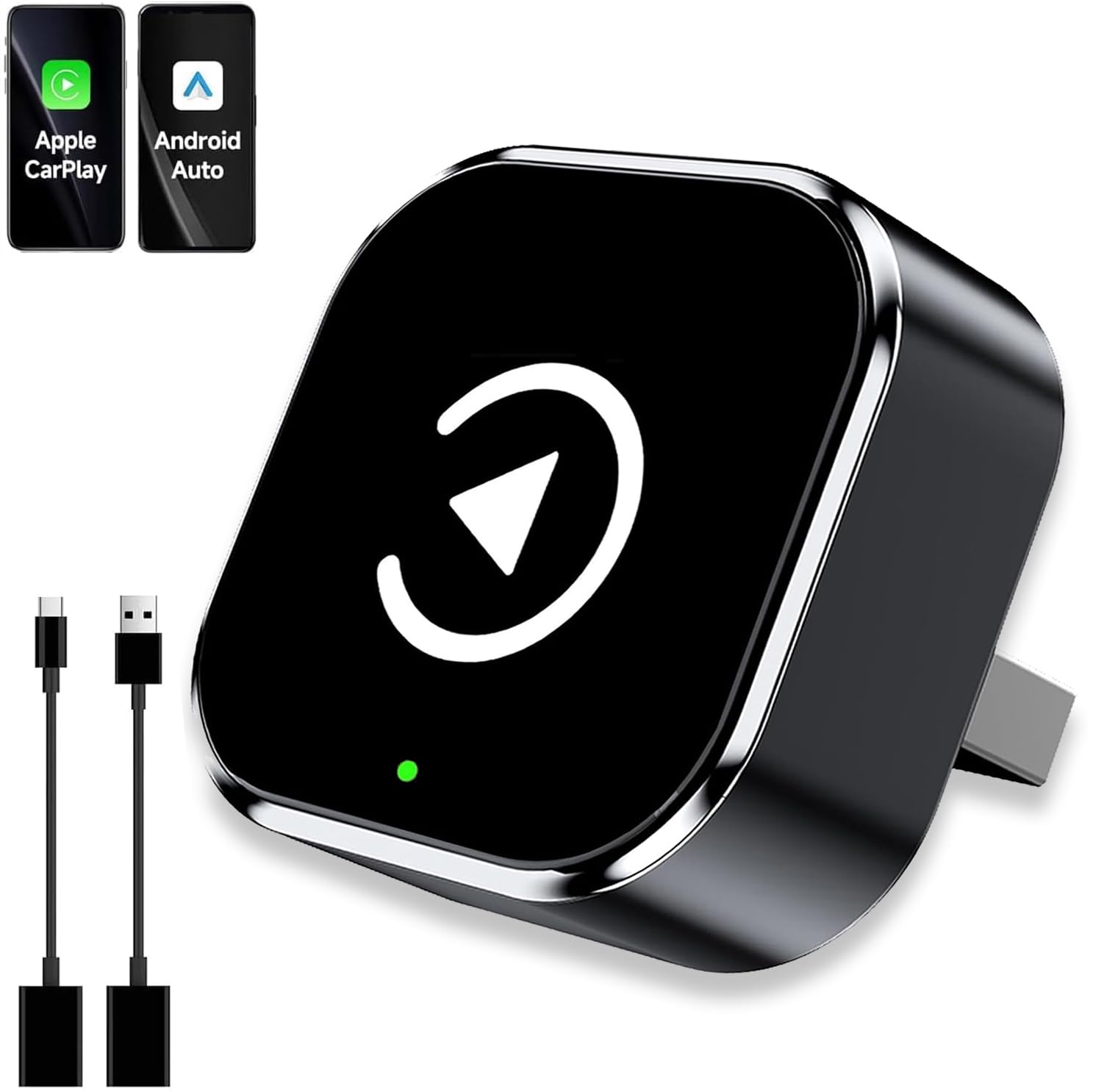 Android Auto Wireless Adapter & CarPlay Wireless Adapter - 2026 Upgraded, Converts Wired Android Auto & CarPlay to Wireless, Plug & Play, Wireless
