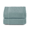 RIZO Top Towel - Set of 2 Hand Towels - Bath Towels - 100% Combed Cotton - 600 g/m2 - Measure 100 x 50 cm - Aqua Green