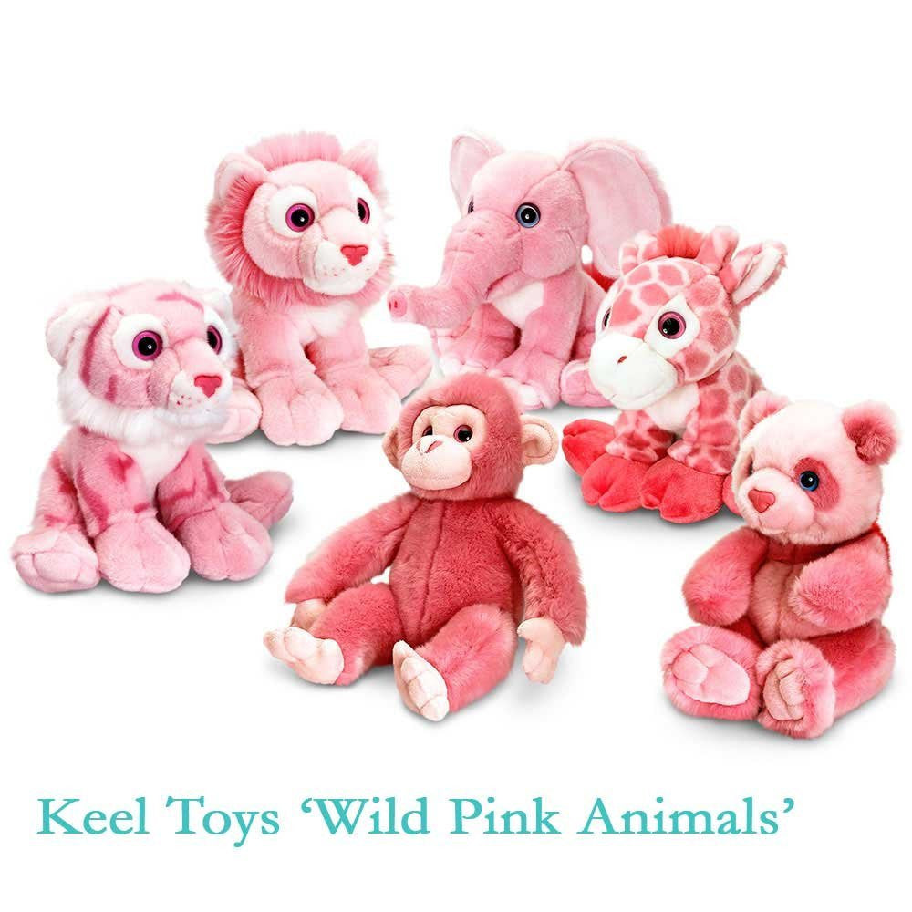 Wild Pink Animals - Monkey, Bear, Elephant, Lion, Tiger or Giraffe (Tiger)