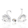 2 Pcs Clear Crystal Swans 30th Wedding Anniversary Romantic Gifts for Couples, Glass Pair Swans Collectible Figurine Ornaments 30 Years Love