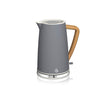Swan SK14610GRYN Nordic Jug Kettle, Wood Effect, Soft Touch, 1.7L 3KW, Matte Slate Grey