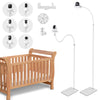 Gxpjycfob Baby Monitor Floor Stand Holder, Baby Camera Holder, Universal Floor Mount Camera Stand for Surveillance, Video Monitor Shelf with Flexible