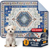 YOSEPATI Washable Pee Pads for Dogs,2 Pack Super Absorbent Reusable Puppy Pads 36"×48" Quick Dry,Waterproof& Non-Slip Whelping Pads for Crate,Floor,Sofa (Medallion Blue, 36"x48"(Pack of 2))