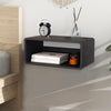 WDSHIYI Wood Floating Nightstand Side Table 43 x 19 x 25 CM Rustic Black, Modern Wooden Floating Nightstand for Bedroom Bedside Table for Bedroom