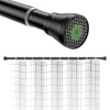 Black Shower Curtain Pole Extendable Curtain Poles 115-195 cm Net Curtain Rod Tension Rods for Curtains Shower Curtain Rod Telescopic Curtain Pole No