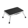 SONGMICS Step Ladder, Folding Step Stool, Steel, Meets EN 14183 Standard, Non-Slip Rubber Pad, for Bathroom, Kitchen, Load up to 150 kg, 37.5 x 26.5 x