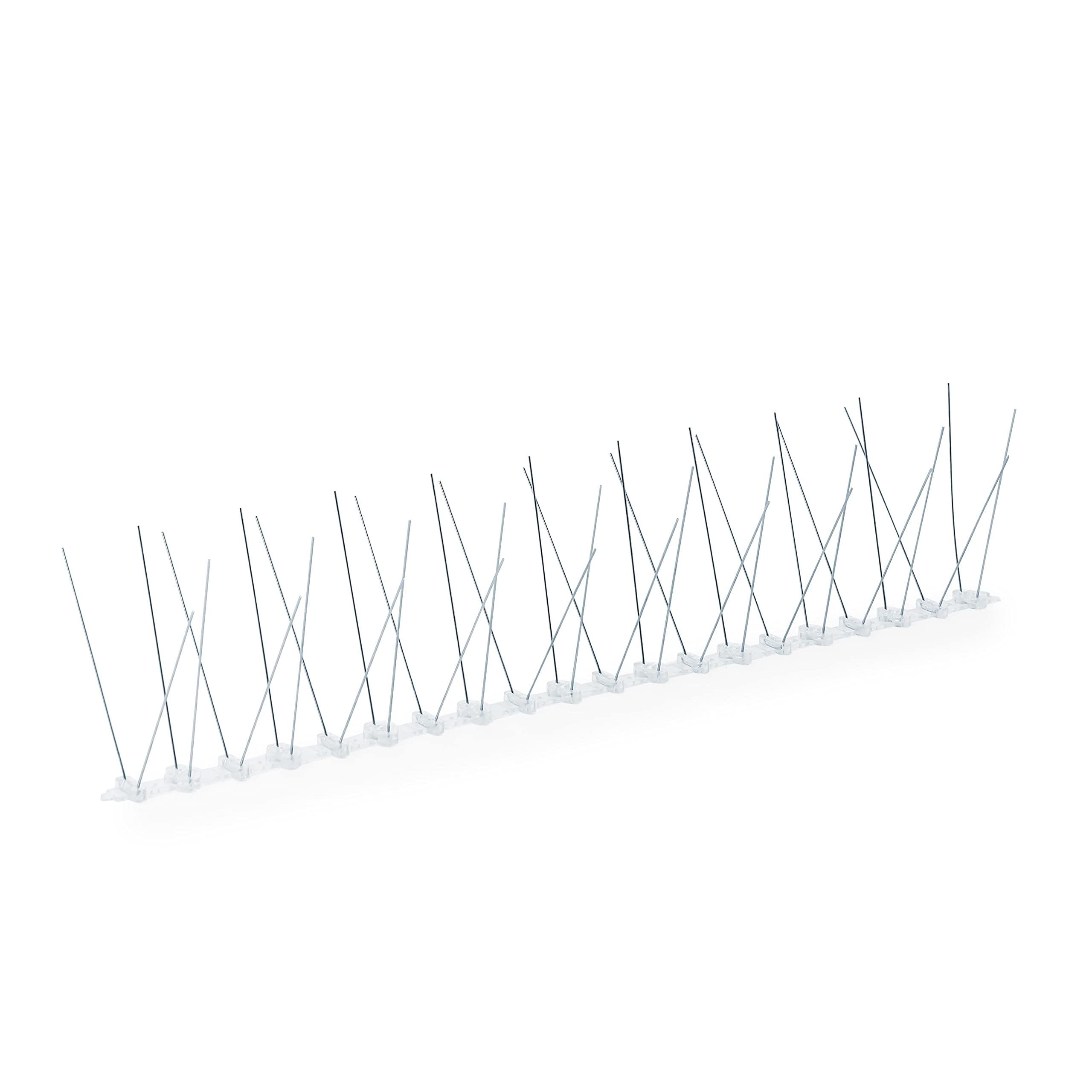 Pest-Stop Professional Bird Spikes - Deter Birds - Windowsills, Ledges, Walls and Guttering - All weather - UV-resistant plastic - High standard, 10 x