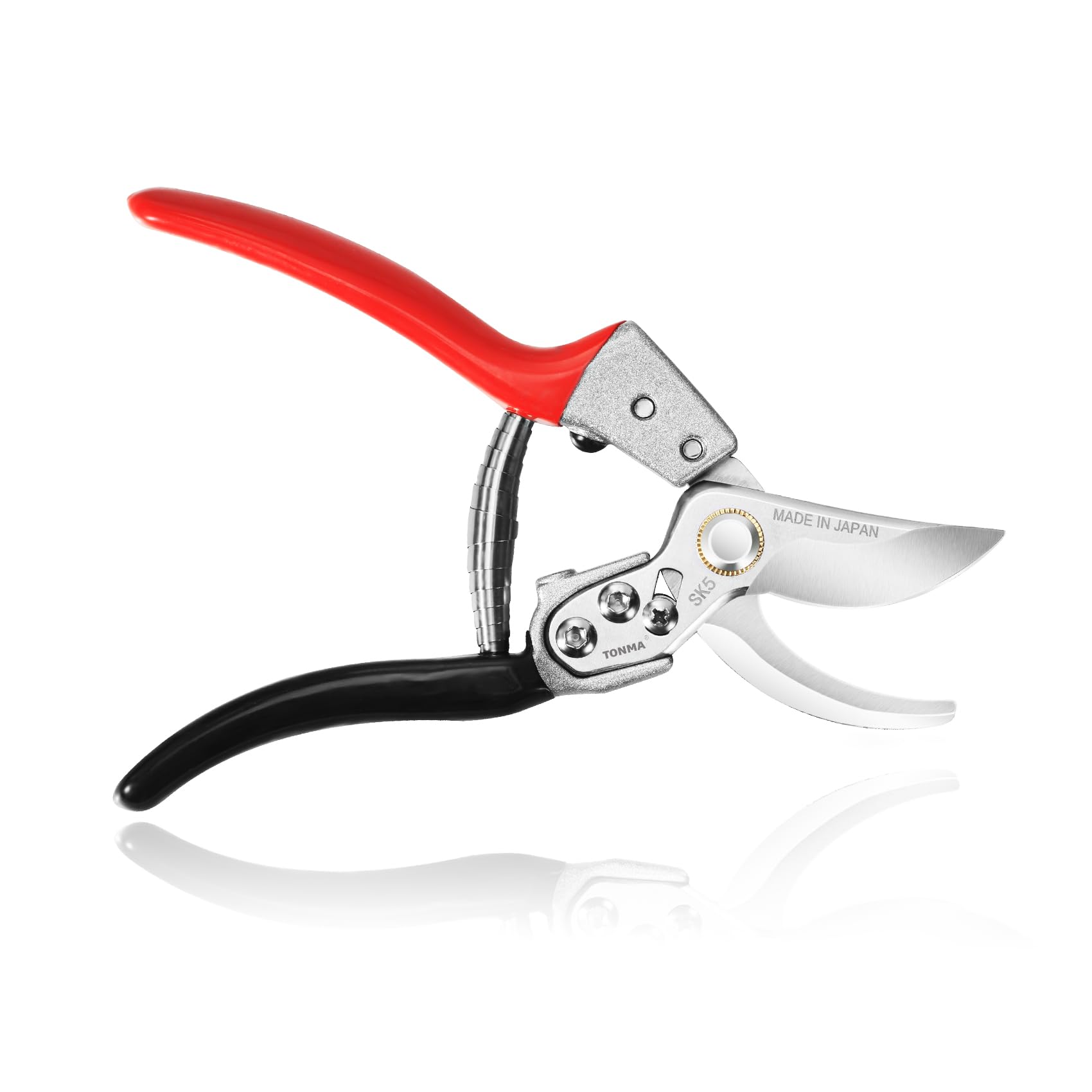TONMA Secateurs [Made in Japan] 8 Inch Sturdy Garden Shears Pruning Scissors with Ergonomic Handle, Hand Pruners Trimmers for Plants, Flowers, Tree