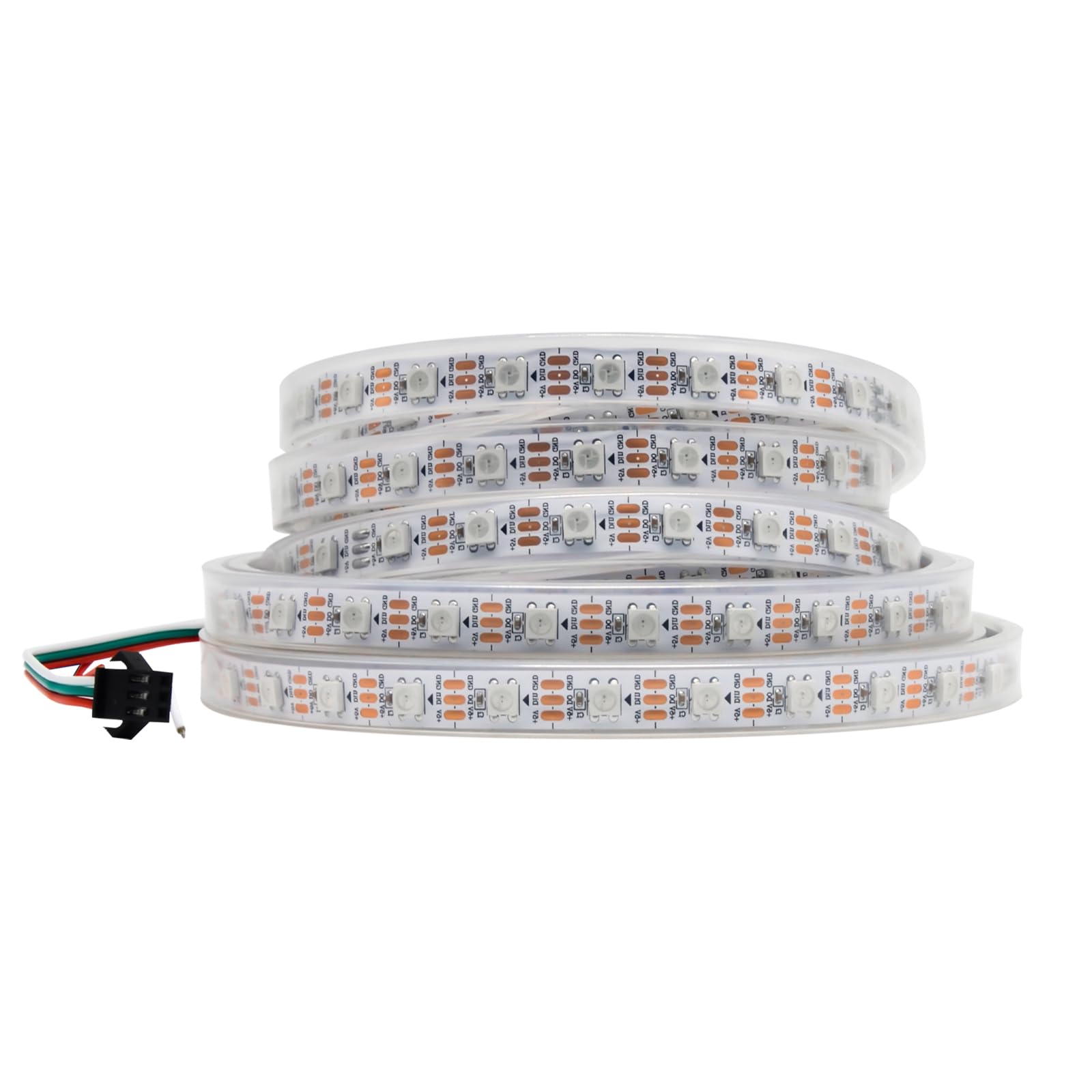 icever WS2812B Flexible LED Lights for PC 16.4FT RGB 5050SMD, Individually Addressable Pixels, PCB Black Foldable, Dream Color for Addressable LED