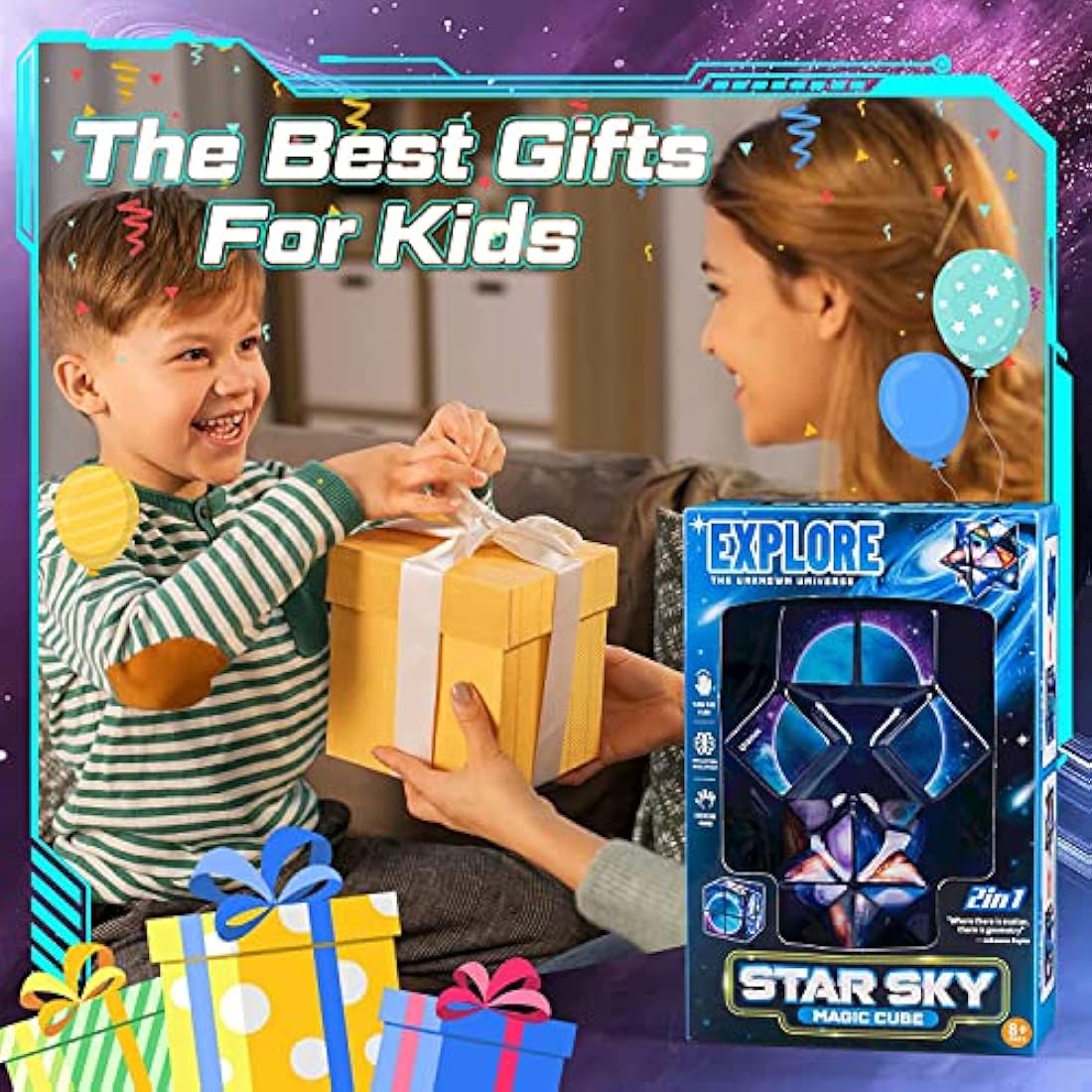 Boys Toys Age 7 8 9 10, Kids Educational Fidget Toy Gifts for 5-10 Year Old Boy Girls Birthday Presents Sensory Toys for Autism Infinity Cube Puzzles Games for Kid Girl Age 6-11 Teen Adult Fidget Cube