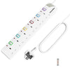Toomke Extension Lead with Individual Switches 5M, 6 Way Power Strip Wall Mountable Plug Socket Extension 13A Fused UK Plug 5 Meter Long Extension