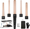 janelove Curling Wand,Hair Curlers for Long Hair, Curling Wand Set with 5 Ceramic Barrels,from 9/18/25/32 mm, 150?-210? Temperature Control,with Heat