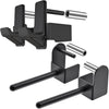 Kipika J-Hooks and Weight Plate Holder Set for 3" x 3" Power Rack with 5/8" or 1" Hole - Squat Rack Attachments for Strength Training and Weight