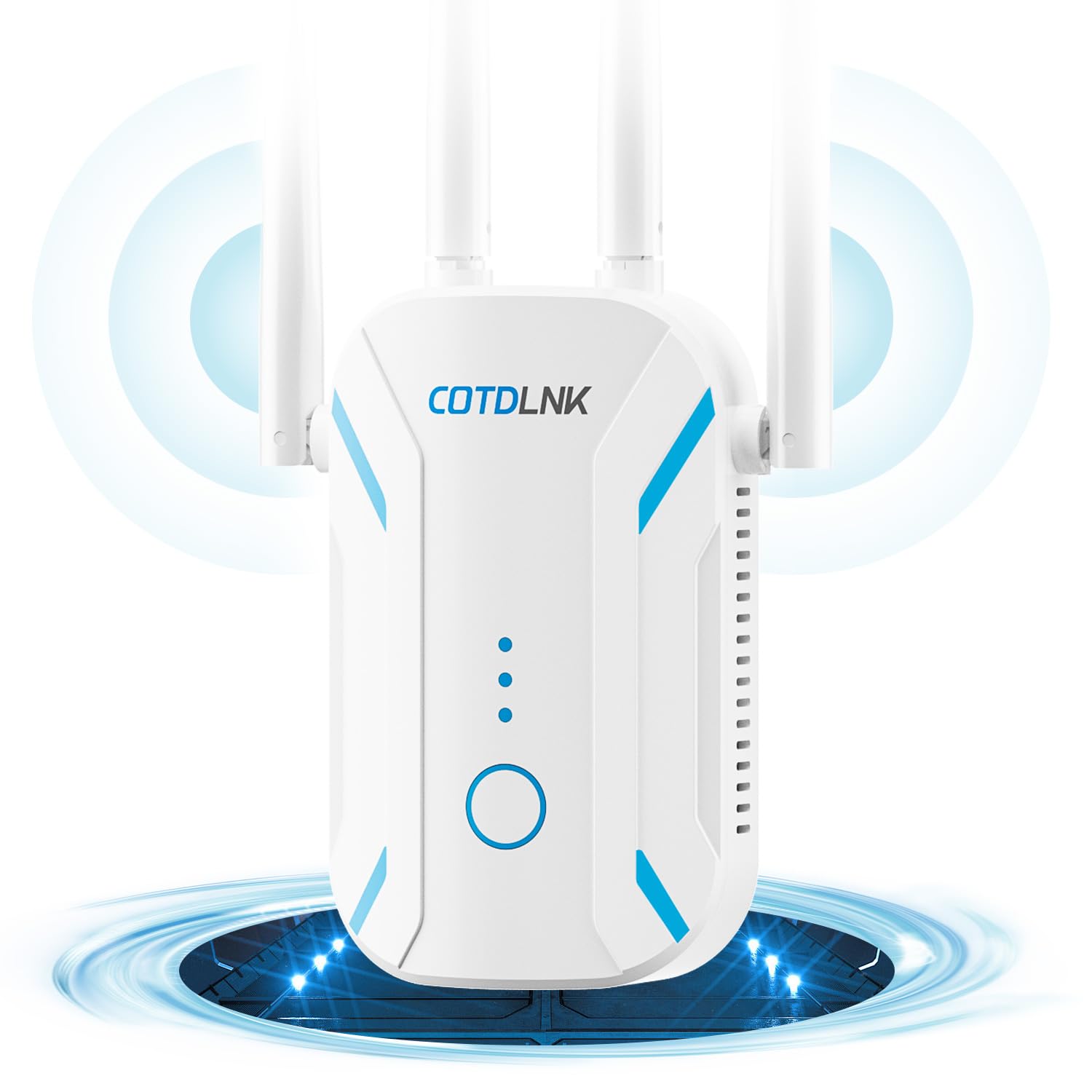 2026 COTDLNK WiFi Extender Booster for Home with Built-in PA WiFi Booster up to 3000sq.ft Wireless Internet Repeater with Ethernet port| 1200Mbps Dual