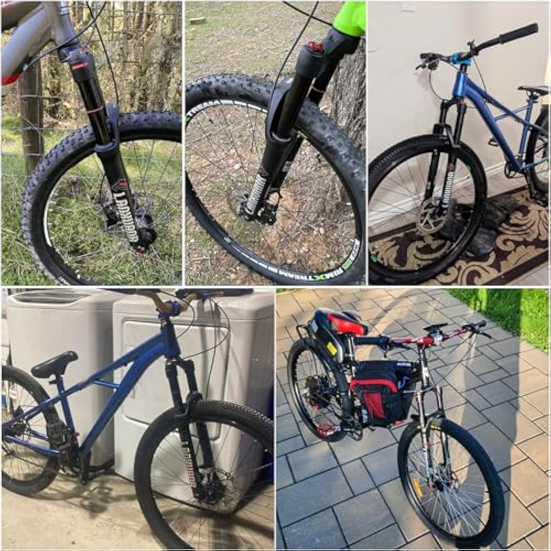 LANXUANR 26/27.5/29 Inch Mountain Bike Fork Rebound Adjustment,Air Supension Front Fork 100mm Travel,9mm Axle,Disc Brake