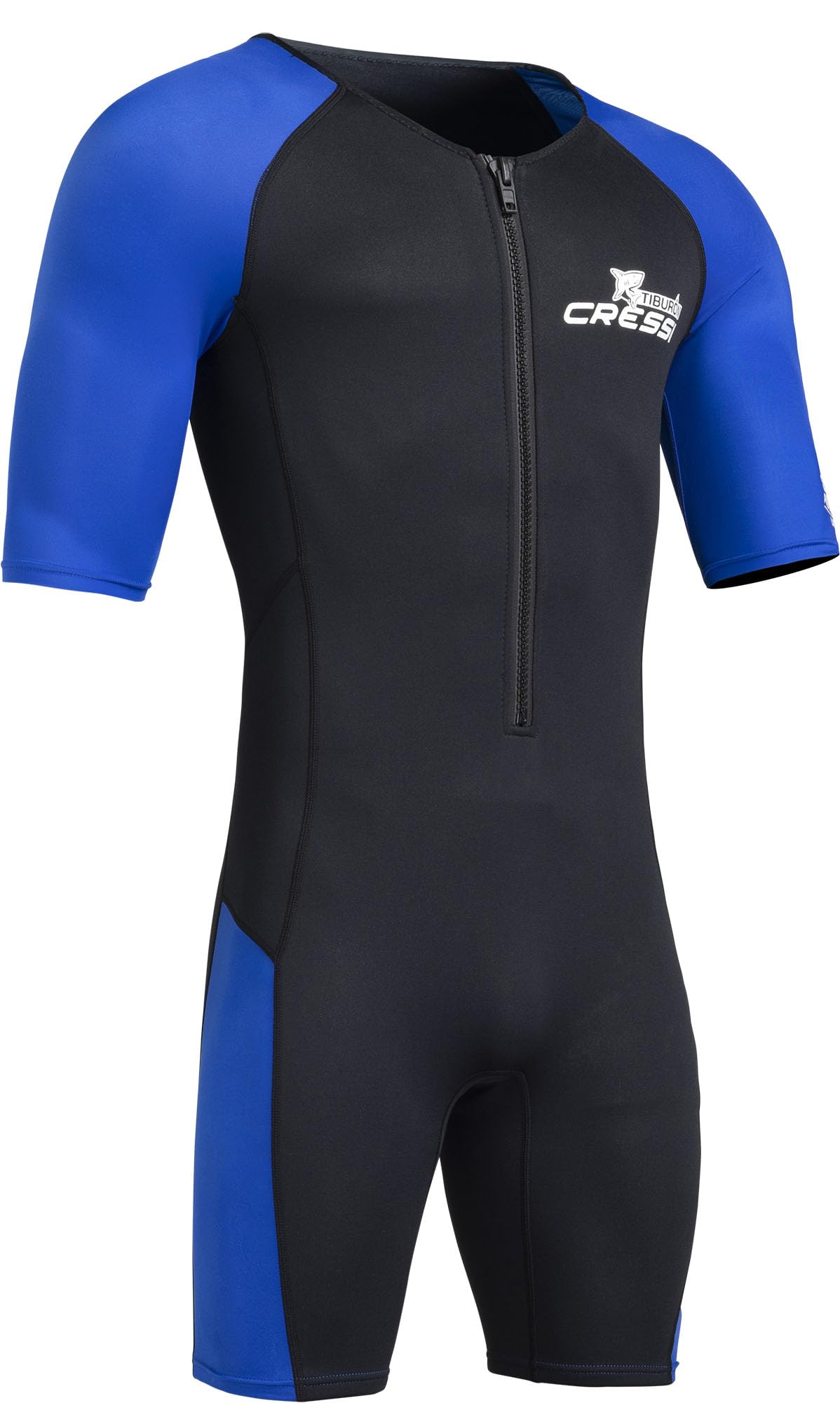 Cressi Mens Tiburon Man Monopiece 2 Mm Shorty Wetsuit, Black / Blue, XL EU