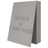 CYEER A3 Greyboard 50 Sheets, 1500 Micron A3 Mount Board, Double-Side Grey Board Cardboard Recycled Card Backing Board Model Making Presentation