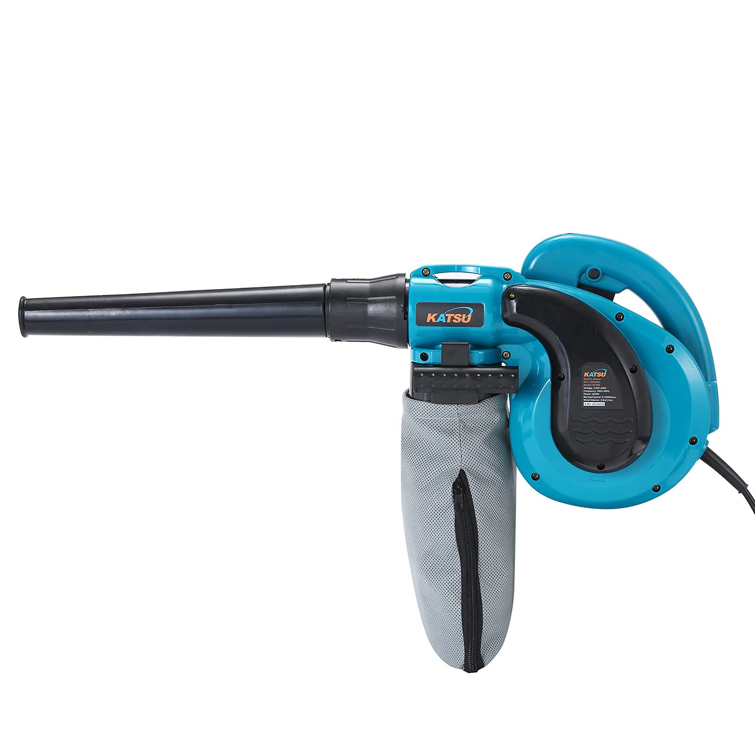 KATSU Electric Air Leaf Dust Blower, 650W Leaf Blower Vaccum Cleaner with Variable Speed for Construction Home Garden Lawn Care, Car Corner Dust