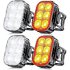 Glangeh Bike Lights Ultra Slim, Rechargeable Bicycle Lights Front and Rear, 4+6 Modes Bike Light, Waterproof IP65 Cycle Lights for Road Safety, 1.5 Hrs Fast Charging Bike Light Cycling Headlights Set