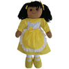 Rag Doll - Yellow Polka Dot Dress - Handmade - Large 40cms - Powell Craft