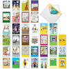 NobleWorks - 36 Assorted Funny Birthday Cards Bulk Box Set with Envelopes (36 Designs, 1 Each) Mixed Humor Greeting Card Variety Pack for Men and Women - Cartoon Party AC9374BDG-B1x36