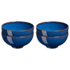 Denby - Imperial Blue Rice Bowls Set of 4 - Dishwasher Microwave Safe Crockery 480ml 13cm - Royal Blue Ceramic Stoneware Tableware - Chip & Crack