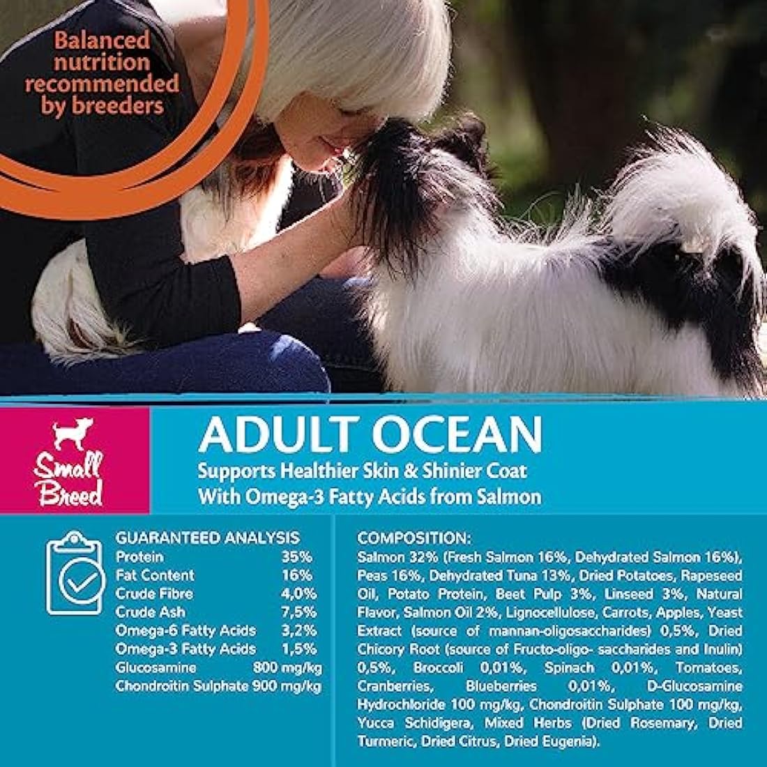 Wellness CORE Small Breed Ocean, 5kg, Salmon & Tuna, Dry Dog Food for Small Breeds, Grain-Free, High Fish Content, Protein-Rich, Supports Healthy Skin & Shiny Coat