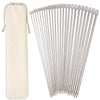 H&S 11 Pairs Stainless Steel Single-Pointed Knitting Needles Set, 2.0mm 2.5mm 3.0mm 3.5mm 4.0mm 4.5mm 5.0mm 5.5mm 6.0mm 7.0mm 8.0mm