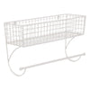 DII Rustic Farmhouse Bathroom D?cor, Metal Storage, Large Towel Bar, Antique White
