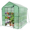 VOUNOT? Walk In Greenhouse with Shelves, Portable Plastic Green House for Garden & Outside, Large Growhouse, Green 143x215x195cm