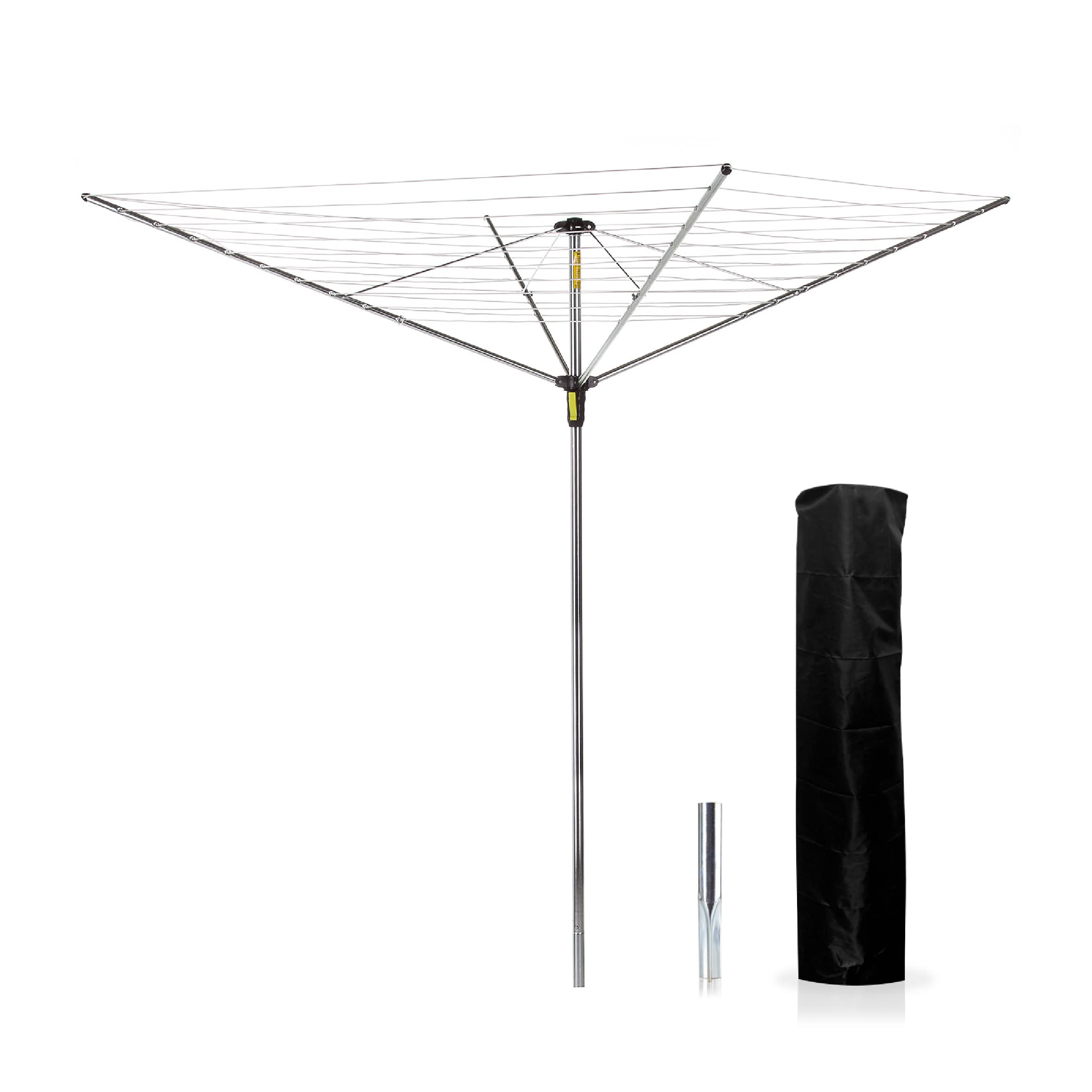 Minky Outdoor Rotary Airer, Alloy Steel, Silver, 45m