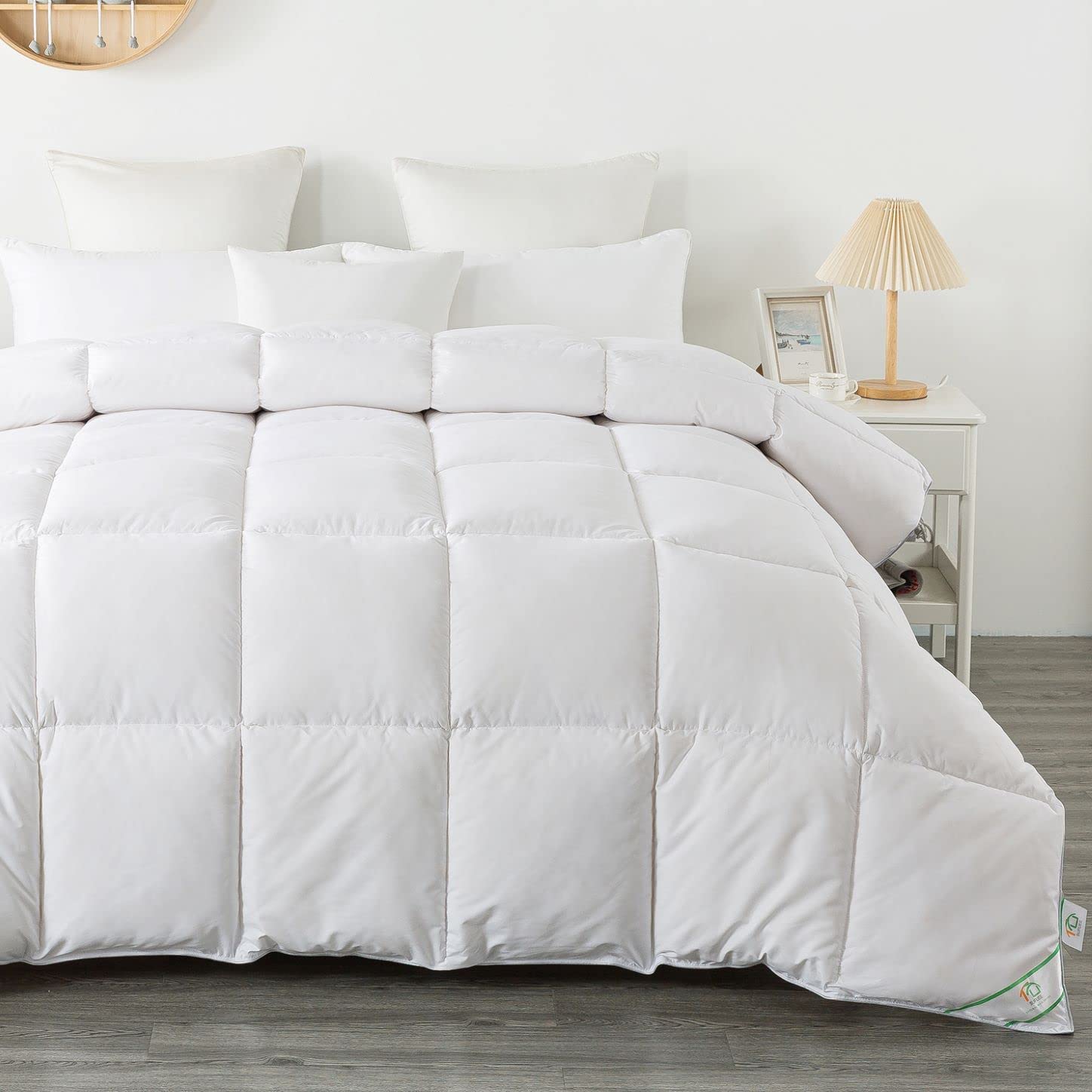 SUFUEE King Size Duvet, 13.5 Tog Luxurious Wool Duvet, Fresh Ideas Washable Australian Wool Filled Quilt, 230T Soft Fabric Shell (King size: