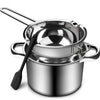1000ML/1QT Double Boiler Chocolate Melting Pot with 2.3 QT 304 Stainless Steel Pot, Chocolate Melting Pot with Silicone Spatula for Melting Chocolate,
