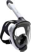 CRESSI Java Full Face Mask White/Black S/M-Unisex Full Face Snorkel Mask, Ultra Clear Anti Fog Lens, 100% Silicone, Snorkel Dry with Safety Valves,